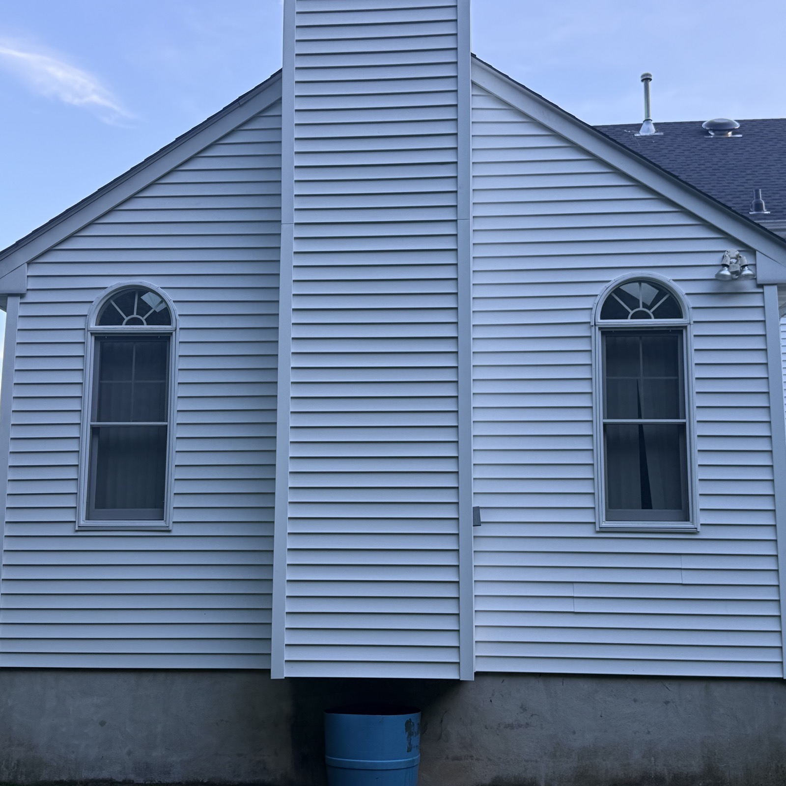Clean siding after house wash